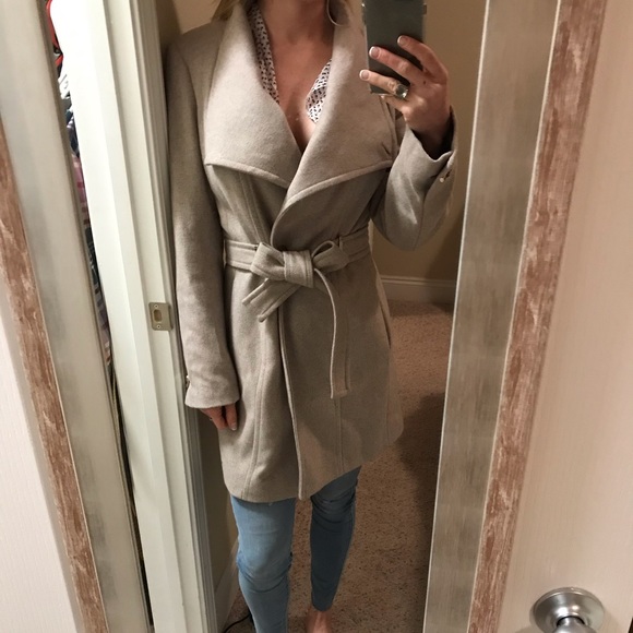 ** PRICE DROP** Calvin Klein Wool belted wrap coat - Picture 1 of 8